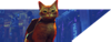 Stray-grafik med spillets unavngivne herreløse kattefigur.