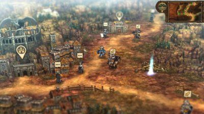 Captura de pantalla de Unicorn Overlord que muestra la exploración de mundo abierto del juego en el mapa.