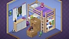 Unpacking screenshot featuring a bedroom scene