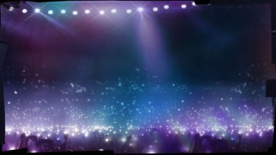 Unplugged: Air Guitar background showing a sea of fans at a music concert