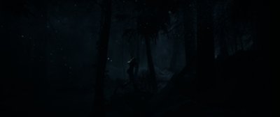 Until Dawn screenshot - man in dark forest