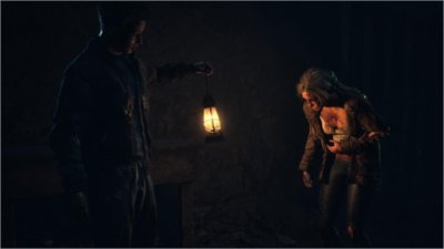 Until Dawn - Capture d'écran montrant une scène relative au trophée Final Girl (et Matt)