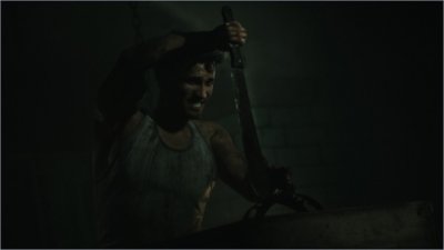 Until Dawn - Capture d'écran montrant une scène relative au trophée Massacre à la machette