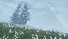 Екранна снимка на Valkyrie Elysium показваща две дървета в тревна площ