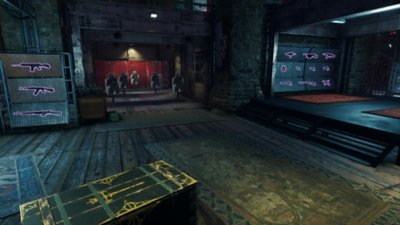 Screenshot van Vampire: the Masquerade Bloodhunt met het nieuwe schietterrein in Elysium