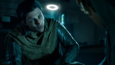 Vampire: The Masquerade - Bloodlines 2 screenshot showing the player protagonist in conversation