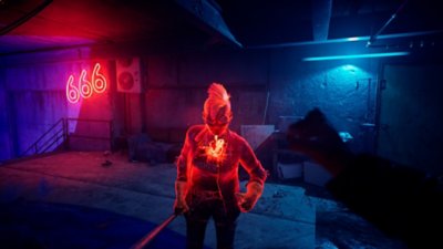 Vampire: The Masquerade - Bloodlines 2 screenshot showing an enemy character in infra-red with their heart glowing orange