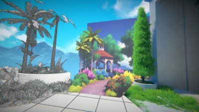 Viewfinder screenshot depicting a lush and serene tropical looking environment