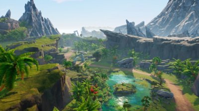 Visions of Mana - Screenshot di un lussureggiante ambiente esterno