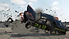 Wreckfest screenshot showing a collision 