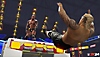 WWE 2K24 – Screenshot, der einen Kampf auf einem Krankenwagen zeigt