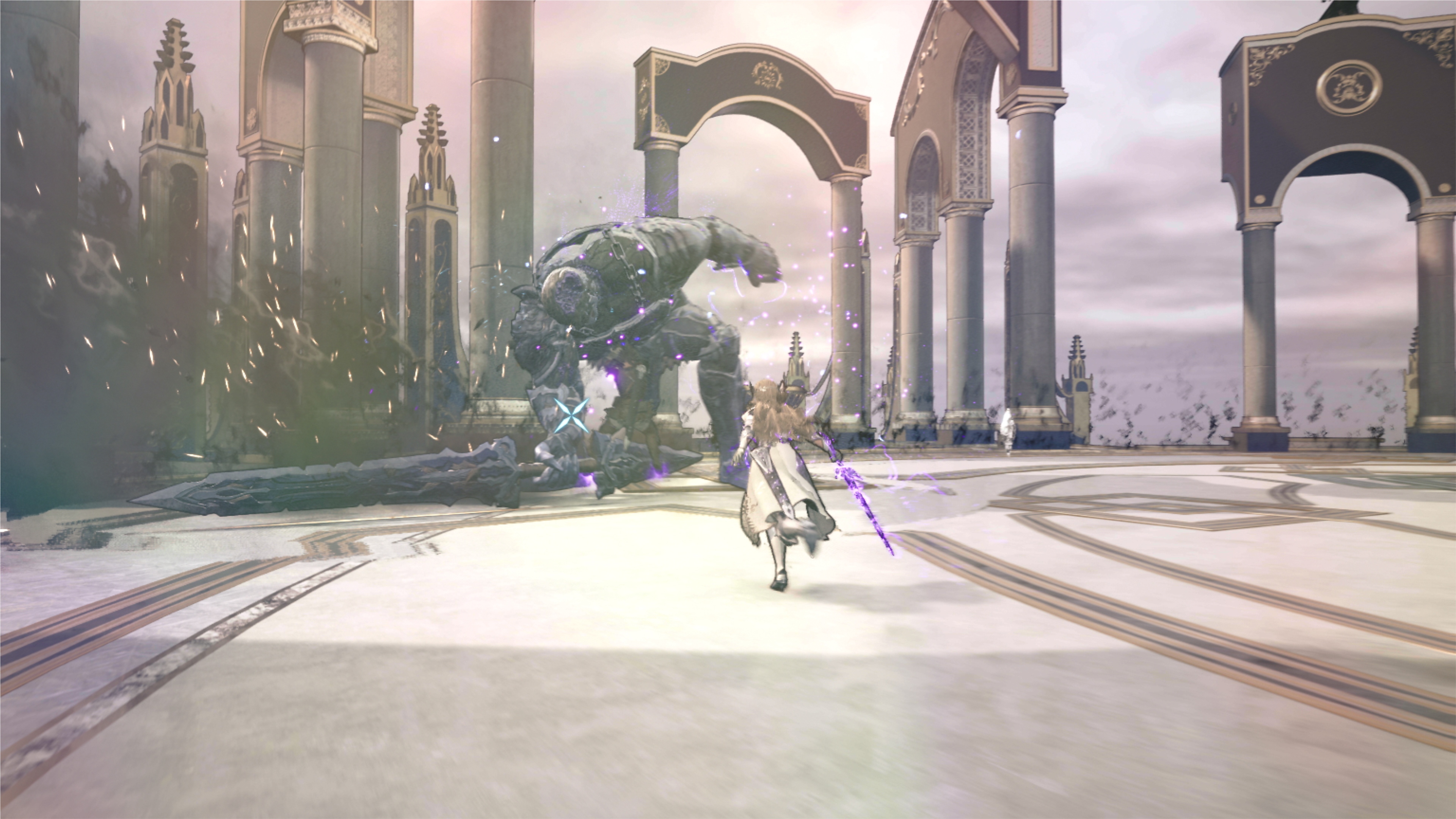 Captura de pantalla de Valkyrie Elysium mostrando combate