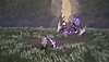 Captura de pantalla de Valkyrie Elysium que muestra combate con una criatura tipo dragón