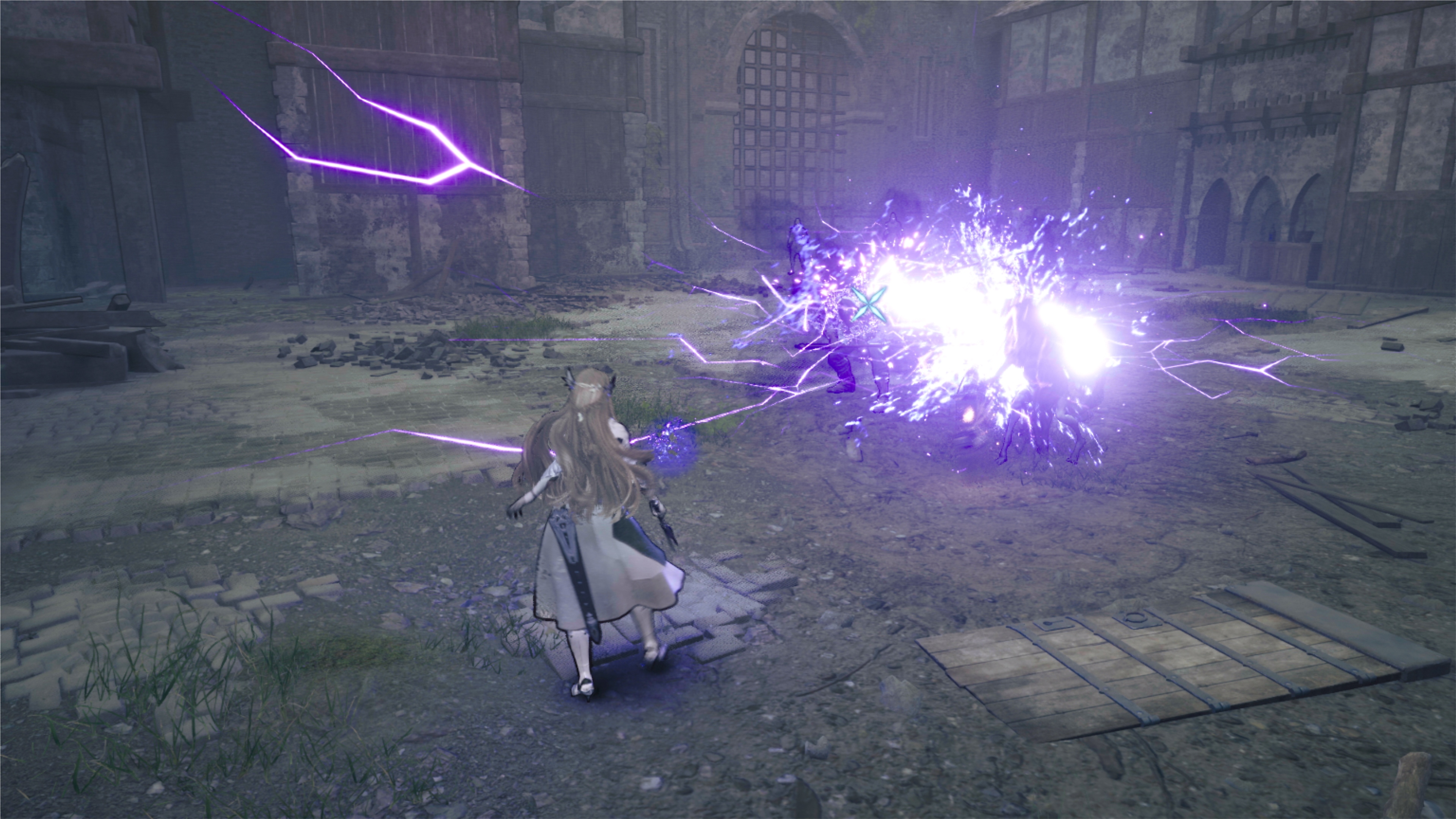 Captura de pantalla de Valkyrie Elysium mostrando combate