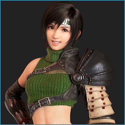 صورة فنية أساسية من لعبة Final Fantasy VII Rebirth تعرض شخصية Yuffie.