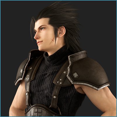 صورة فنية أساسية من لعبة Final Fantasy VII Rebirth تعرض شخصية Zack.