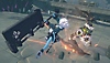 Zenless Zone Zero screenshot showing a character in dramatic combat