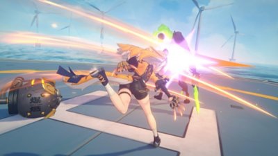 Zenless Zone Zero screenshot showing a character using a claw-like weapon to attack an enemy